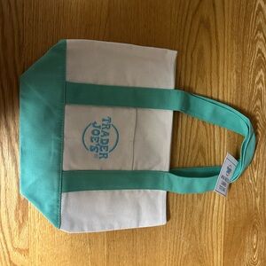 Brand New Pastel Green Trader Joes Mini canvas tote bag